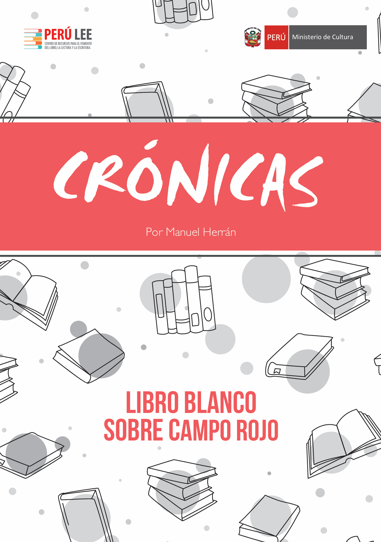 Libro blanco sobre campo rojo